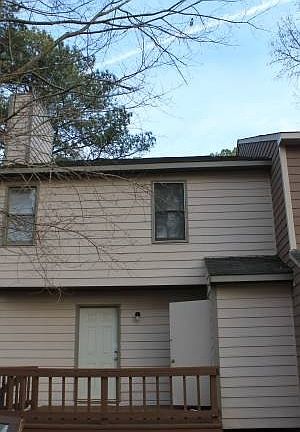 Large back deck with outdoor storage