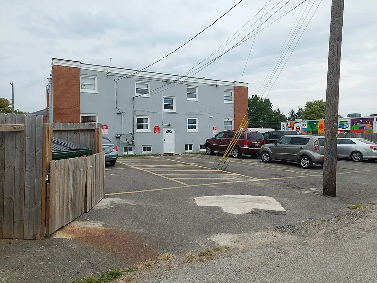 Back of the Building and Designated Parking