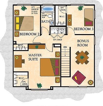 2nd Fllor with Master Bathroom at Master