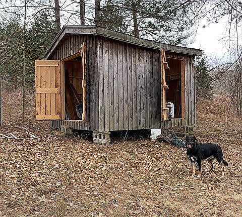 Shed contains water pump