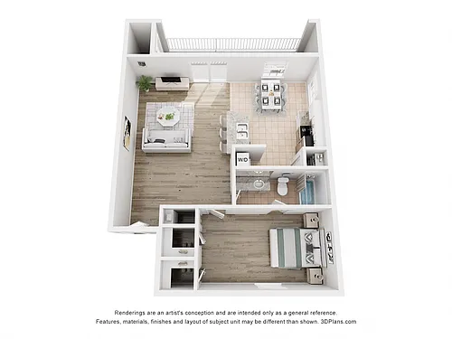 Floor plan 1 Bedroom A2