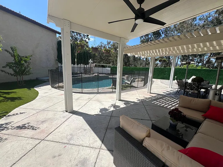 Relaxing Poolside Living Space