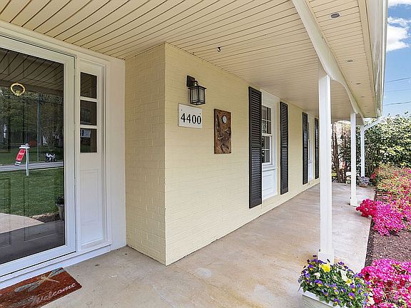 Front door & covered porch