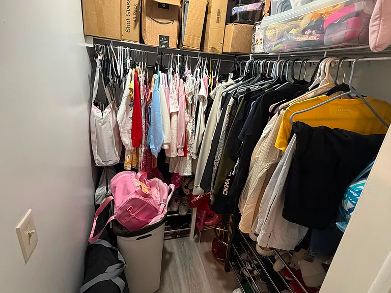 Large walk in closet in bedroom #1