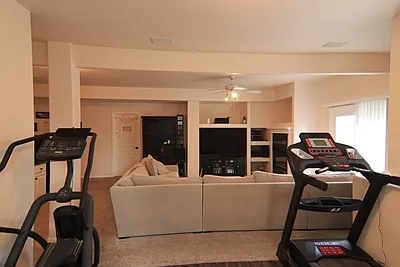View #2 of Basement Living Room and gas fireplace #3