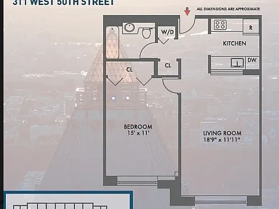 2nd image of 311 W 50th St APT 2F