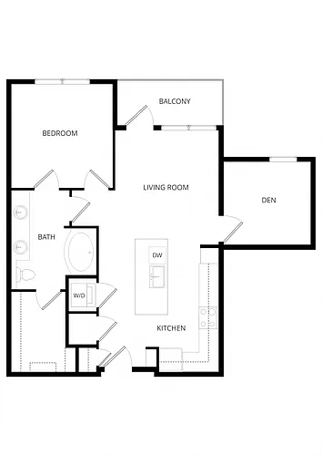 Floor plan 1x1 A1A