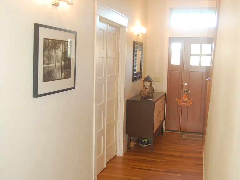 Entry Hallway and French Door to Office.