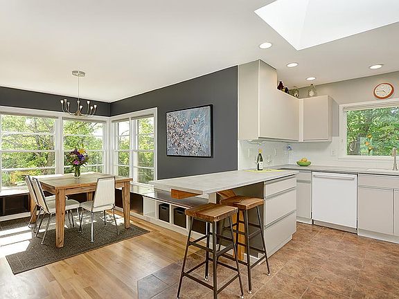 Open kitchen and dining room