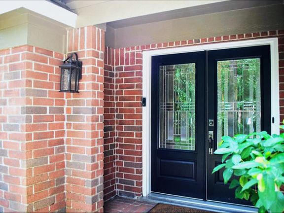 Beautiful double front doors for easy move in