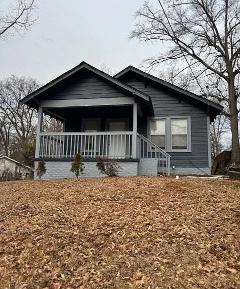 Outside front of the house
