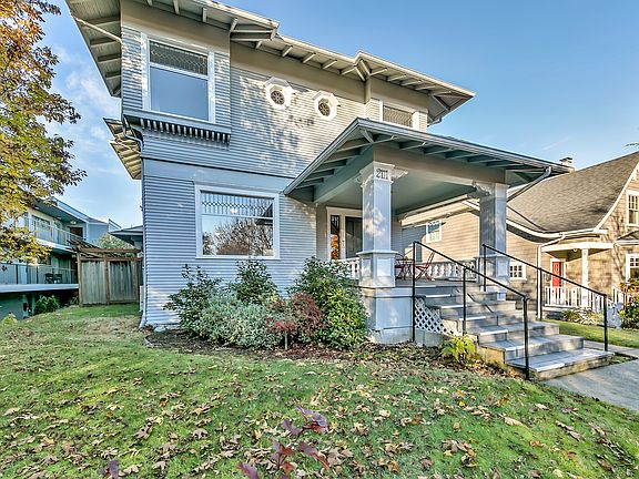 Built in 1910, this home oozes with craftsman charm. The windows have been carefully upgraded to double-pane but still preserving the leaded glass.