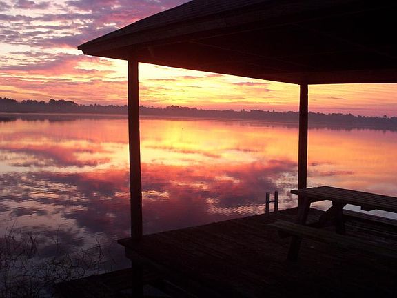 The End of the dock : Beautiful sunrise and sunsets from this peaceful setting.