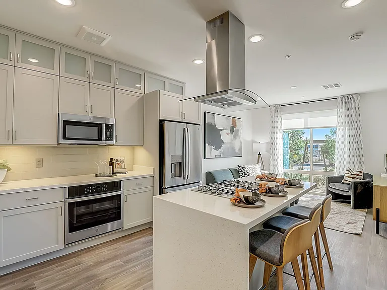 Unit 102 - Kitchen and Living Room