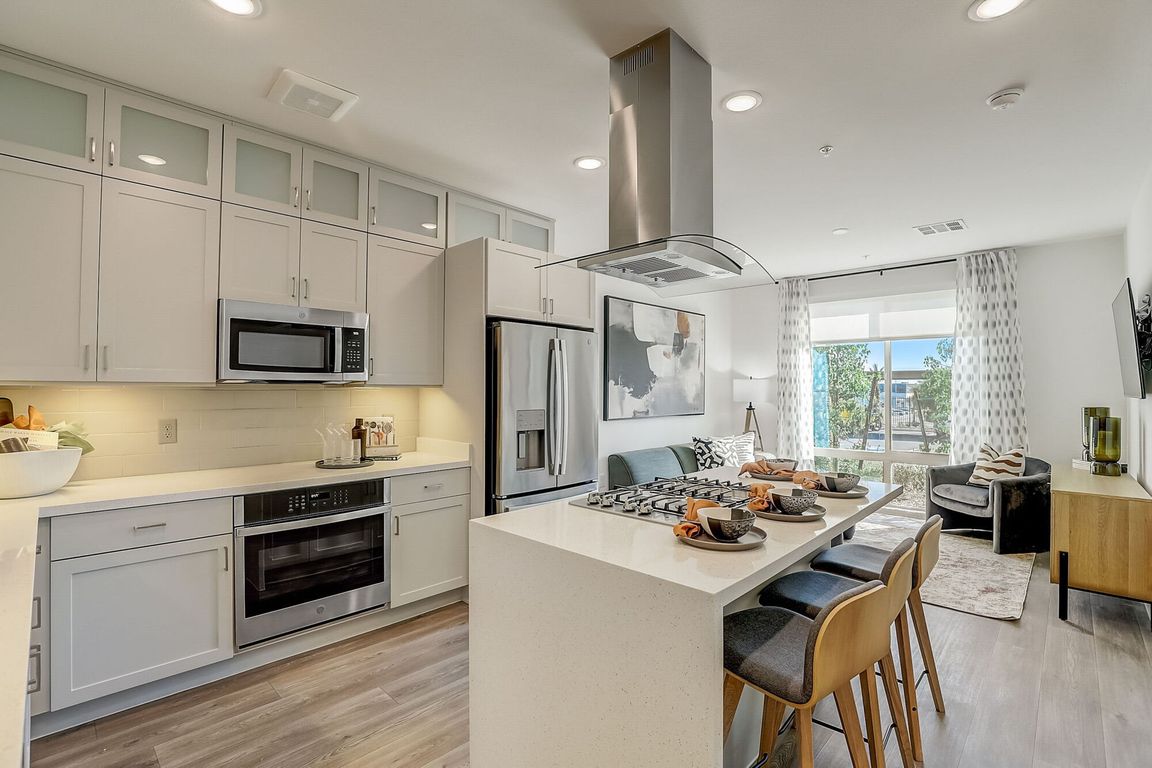 Unit 102 - Kitchen and Living Room