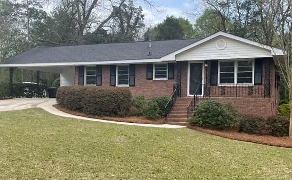 Large front yard; house set back from road. Quiet street; no through traffic.