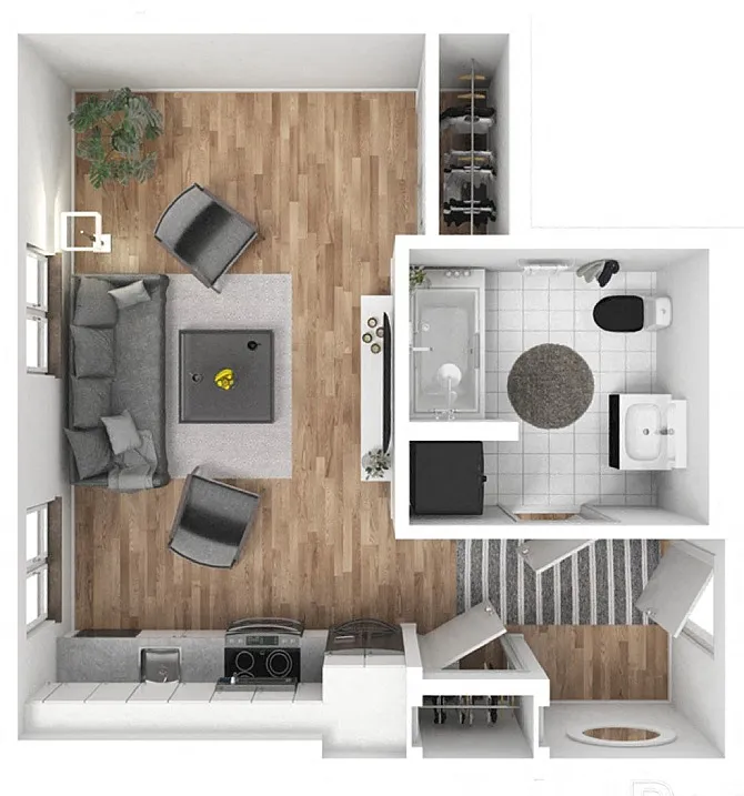 Floor plan Large Studio A.5