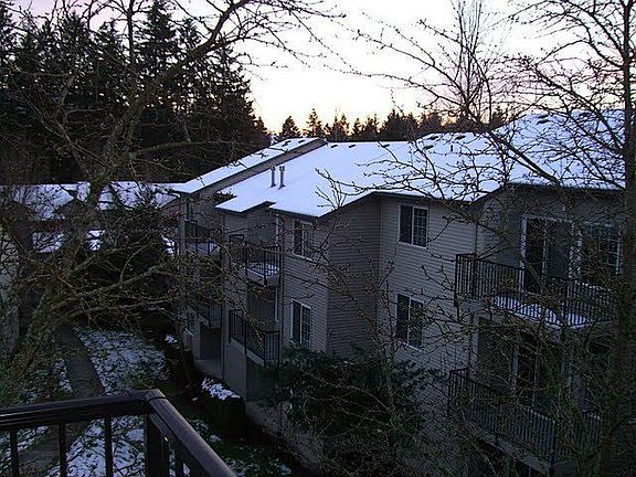 View from the private deck (after a snow).