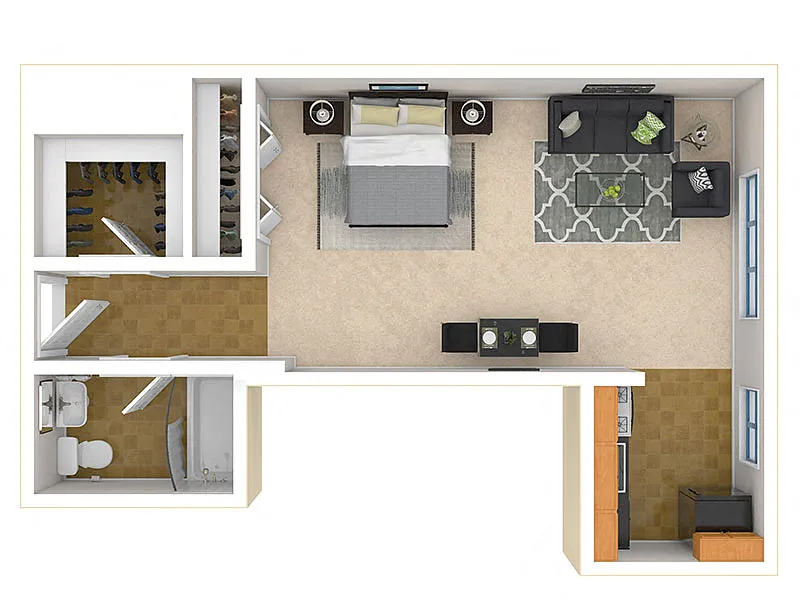 Floor plan SMALL STUDIO EFFICIENCY