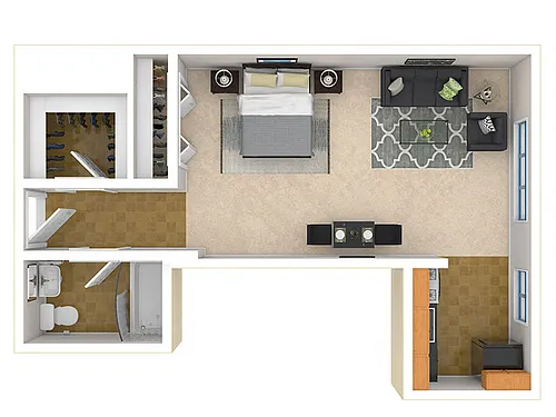 Floor plan SMALL STUDIO EFFICIENCY