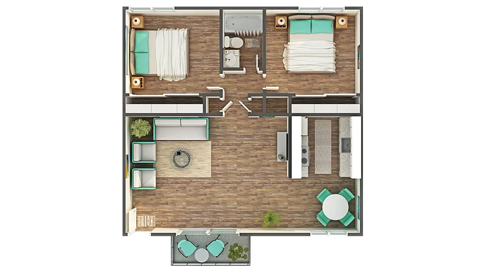 Floor plan Beta 2x1