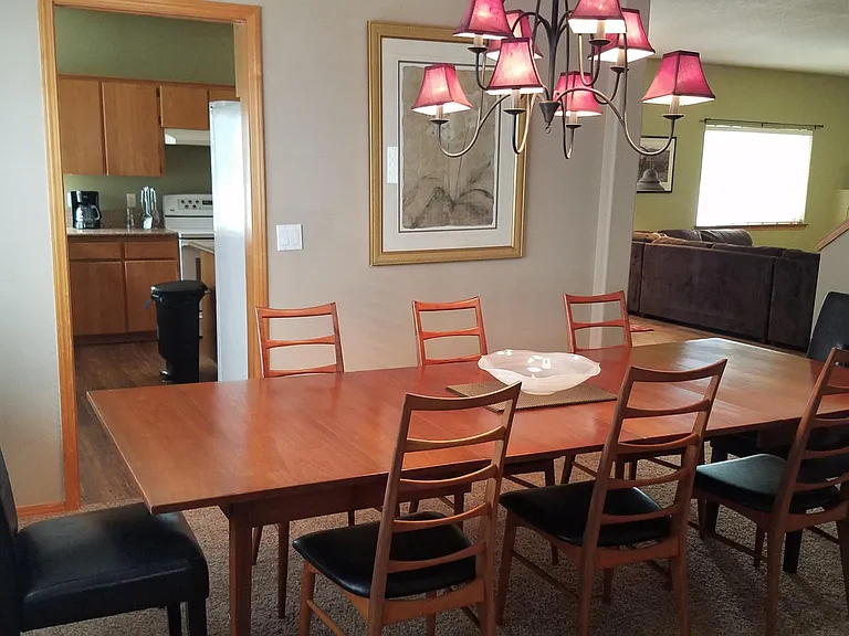 Dining room, looking towards kitchen/family room