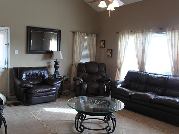 Notice the high ceiling in the family room.