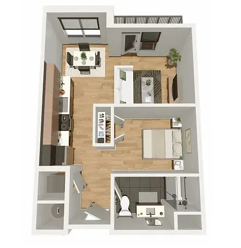 Floor plan 07 Plan - Jr 1 Bed
