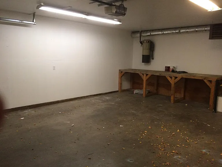 Garage with workbench