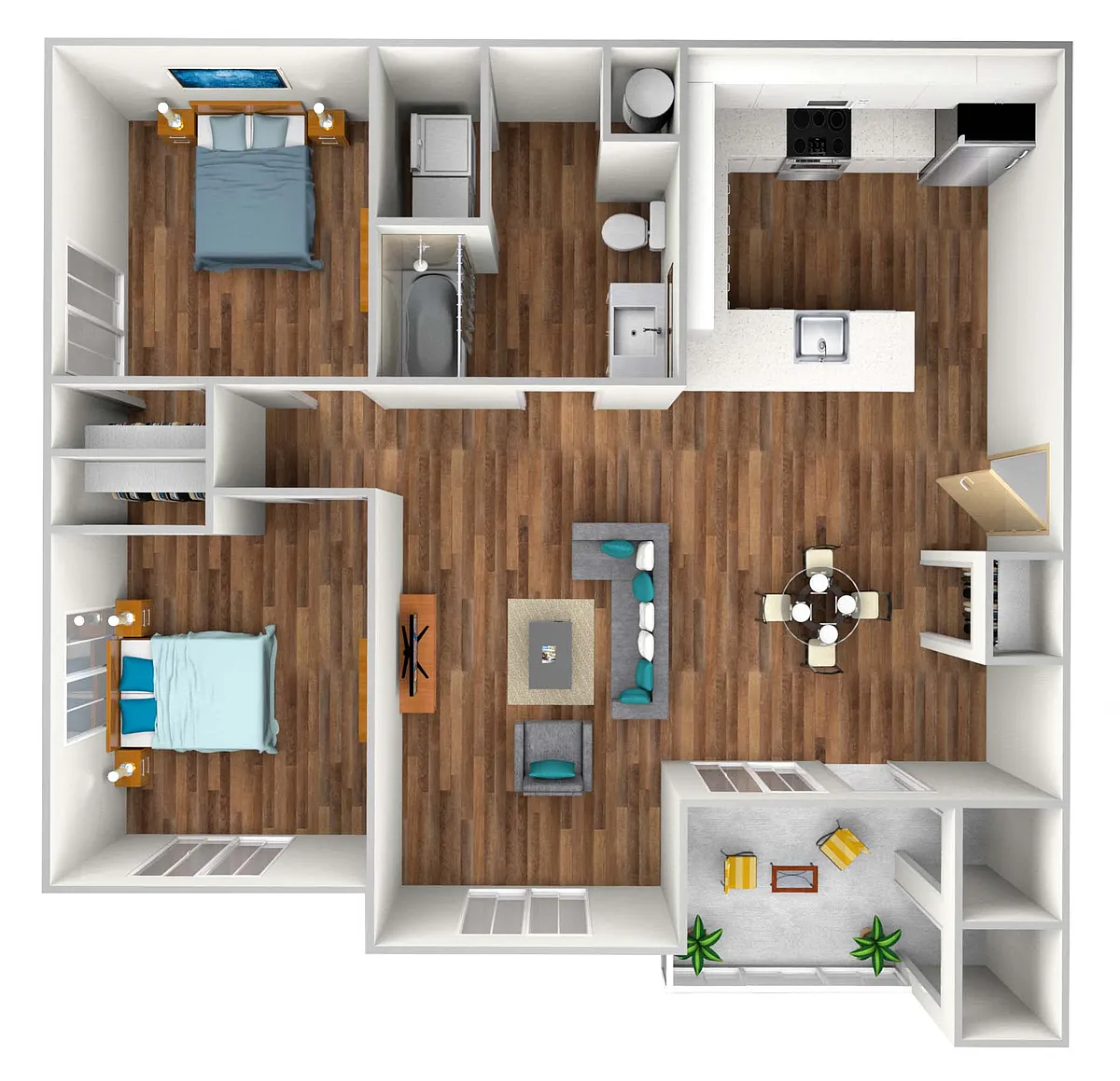 Floor plan Two-Bedroom