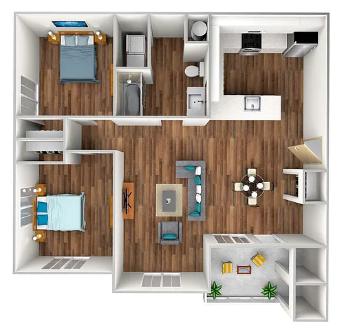 Floor plan Two-Bedroom