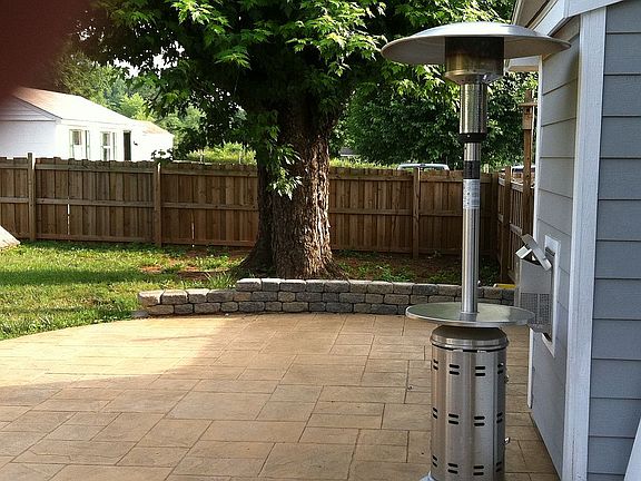 Stamped concrete patio