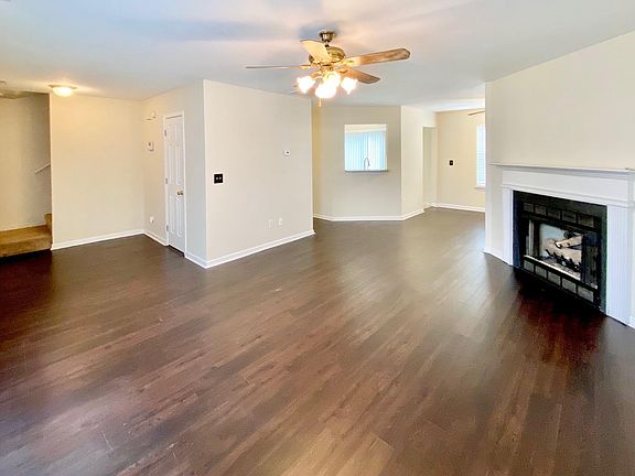 open concept living and dining room