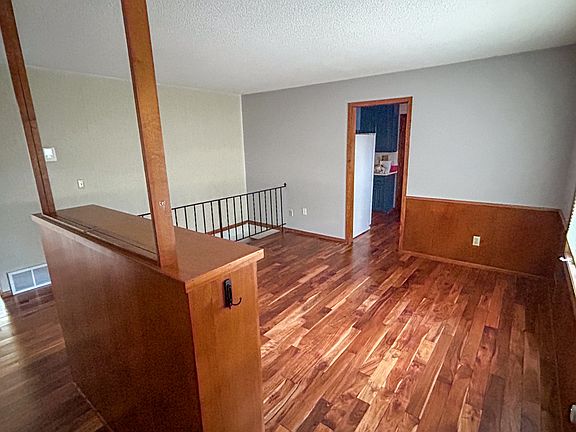 Upstairs Living Room with hardwood floors.