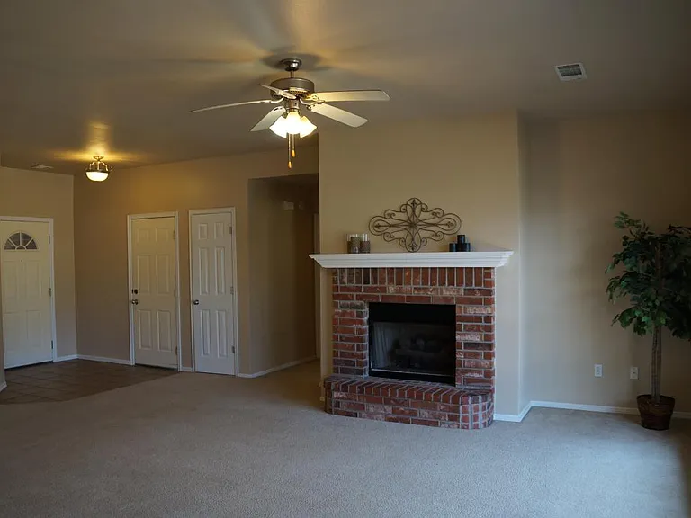 Living room with gas fireplace