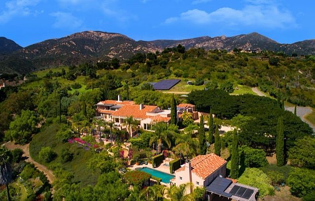 Aerial Image of Mediterranean Villa and Guest House