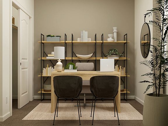 The secondary bedrooms are a great space for a study or office.