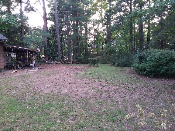 Private wooded back yard