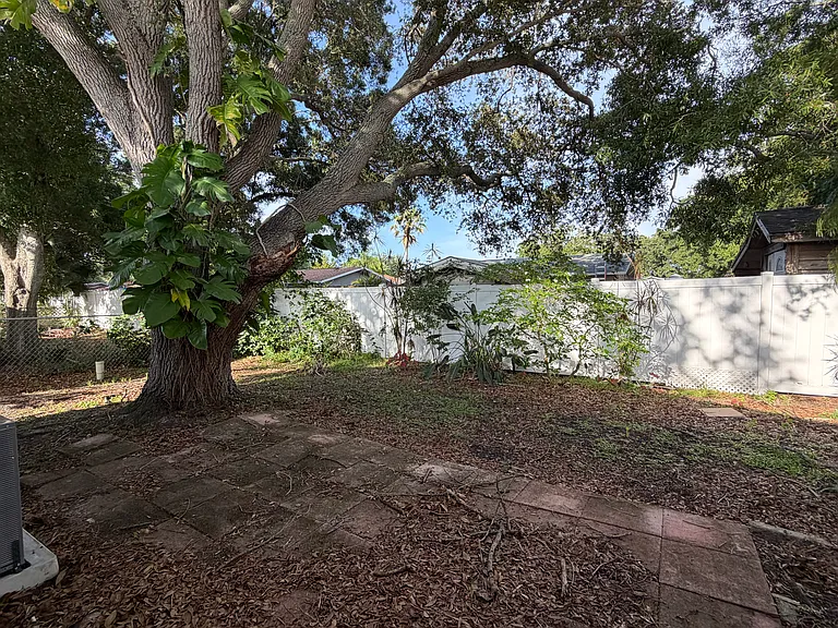 beautiful fenced private backyard for the pups!