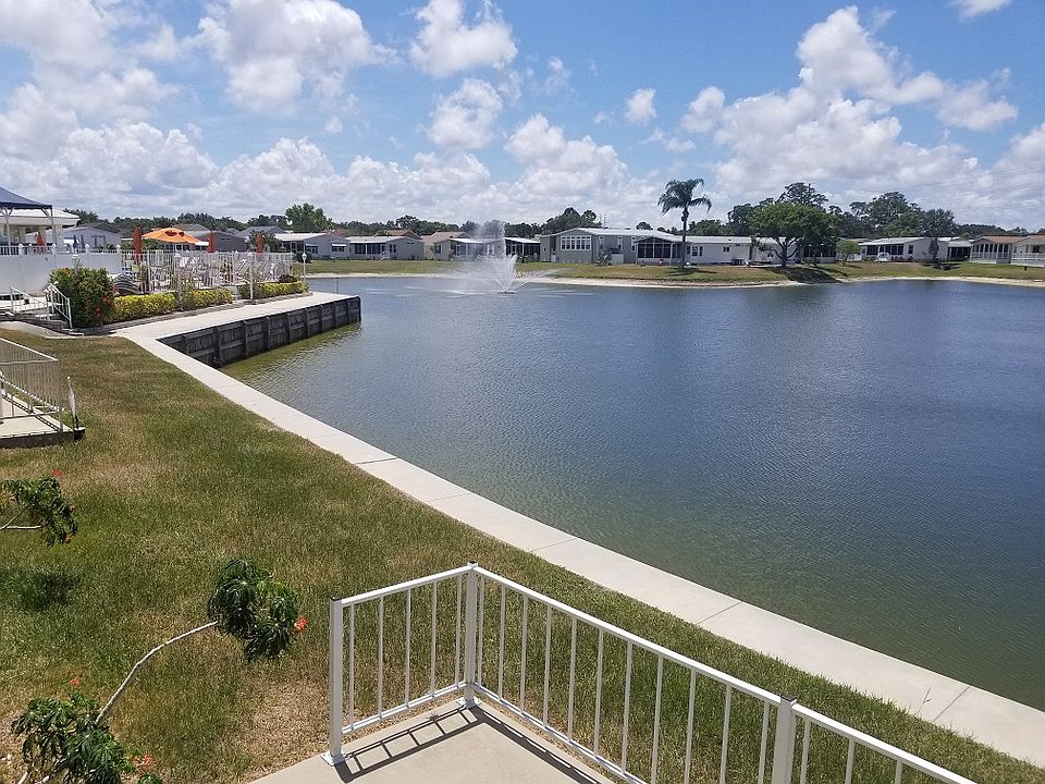Pond front patio