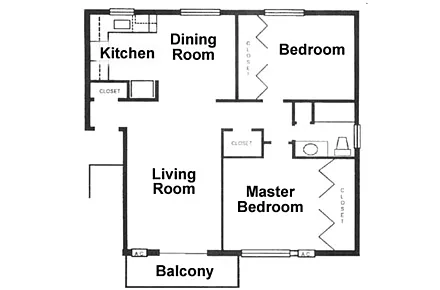 Floor plan Two Bedroom