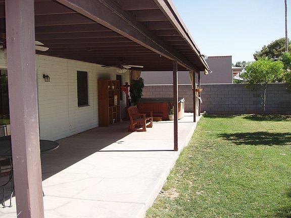 Full length back patio