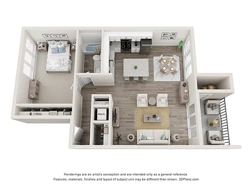 Floor plan 1 Bedroom