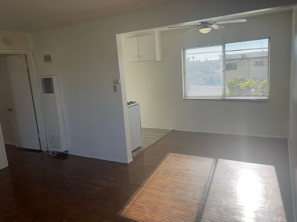 Dining and kitchen (bedroom on the left)