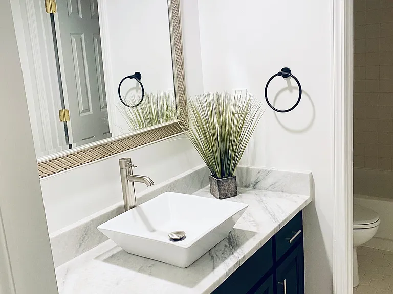 New bathroom vanities .
3 full bathrooms.