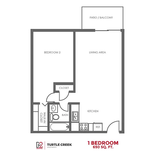 Floor plan 1 bedroom