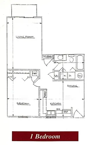 Floor plan 1 bedroom