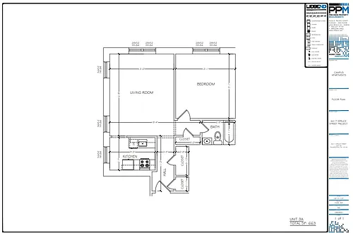 Floor plan 1 Bedroom 1 Bathroom
