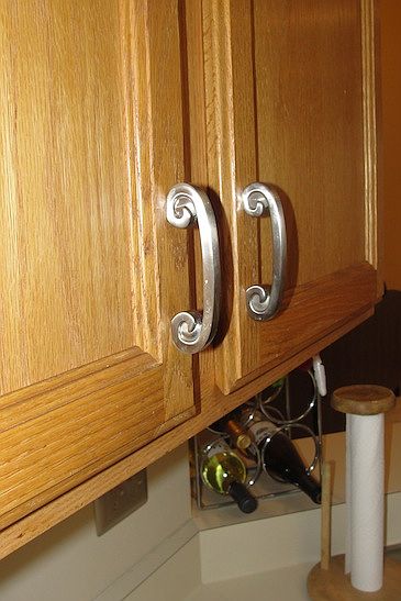 Updated cabinetry with nice hardware
