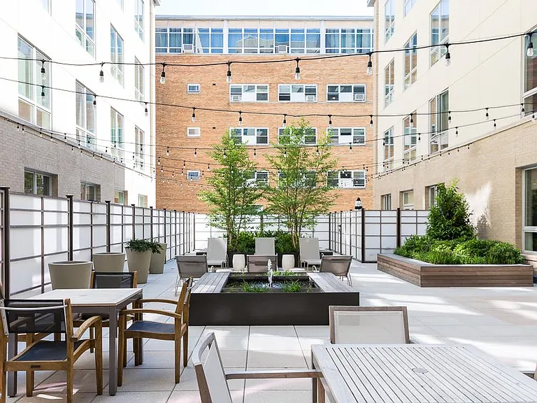 Courtyard with Fountain and Fireplace